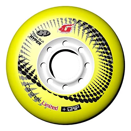 HYPER Concrete +G Limited Edition Inliner Rollen 80mm/84A - Rollen für Inline-Skates mit stabilen Felgen und starkem Grip, ideal für alle gängigen Marken. Perfekt für glatte Fahrten und Tricks, 4er-Pack für langanhaltenden Spaß.