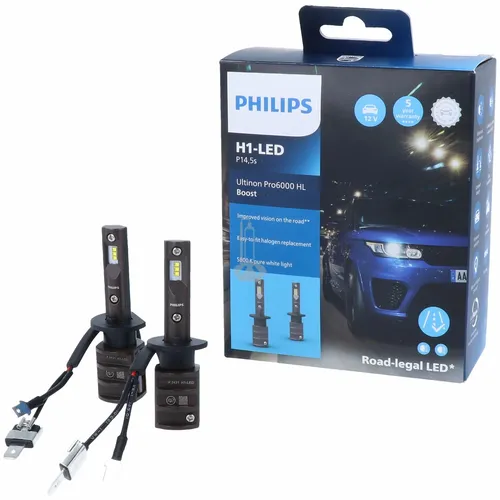Philips 2x Glühbirne P14.5s Umrüstung H1 auf LED 11258U60B2X2 - Effiziente Kfz-Beleuchtung mit 2x Philips LED Glühbirnen für eine verbesserte Sichtbarkeit und längere Lebensdauer. Herstellergarantie: 2 Jahre.