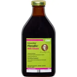 Floradix mit Eisen - Tees zur Unterstützung bei Eisenmangel, ideal für Frauen, Schwangere und Veganer:innen. Enthält 81,75 mg Eisen pro 100 ml für mehr Energie und Vitalität.