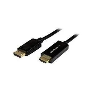 StarTech.com 2m DisplayPort auf HDMI-Kabel - Kabel für einfache Verbindung von DP-Desktop oder Laptop mit HDMI-Monitor, unterstützt UHD 4K bei 30Hz für gestochen scharfe Bilder.