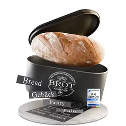 IDEALTASTIC Brotkasten Premium 2-in-1 - Brotkästen: Länger frischhaltende Brotbox mit spezieller Luftzirkulation und einem praktischen Schneidebrett-Deckel für optimale Aufbewahrung.