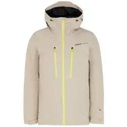 Protest Timothy Jacke Beige L - Winterjacke aus 100% recyceltem Polyester, mit 20K wasserdichter Beschichtung und atmungsaktiver Geotech-Laminierung. Ideal für Skifahrer mit helmkompatibler Kapuze und praktischen Taschen.