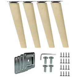 Prima-Online Möbelfuß Holzfüße gerade oder schräg Buche Schrank Beine Kegel [8-45cm] 20 cm