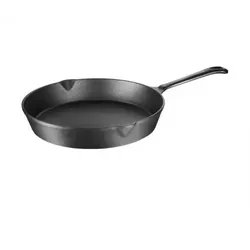 Vogue Gusseisen Pfanne 26cm - Pfanne aus robustem Gusseisen mit 26 cm Durchmesser, ideal für gleichmäßiges Braten und perfekte Wärmeverteilung. Muss vor Gebrauch eingebrannt werden.