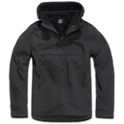 Brandit Windbreaker Anorak schwarz, XL - Funktionsjacke, wind- und wasserabweisend mit Fleece-Futter für optimale Wärme und Komfort, ideal für Outdoor-Aktivitäten und wechselhaftes Wetter.