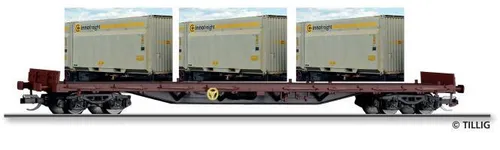 Tillig Tragwagen  DB AG, beladen mit Innofreight WoodTainer XXL, Ep. V  18137