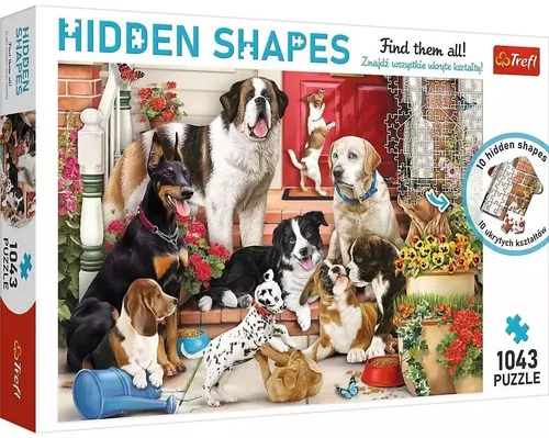 Puzzle 1043 elementy. Hidden Shapes. Psia zabawa Trefl 5900511106756