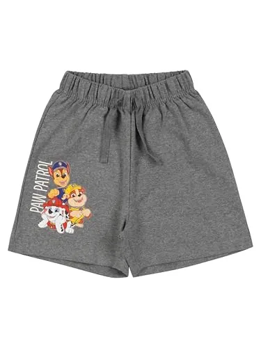 Paw Patrol - Shorts für Jungen Kinder Kurze Hose Trainingshose Bermuda Grau (DE/NL/SE/PL, Numerisch, 110, 116, Regular)