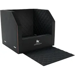 Knuffelwuff Auto KFZ Hunde Sitzschutz Cargo – Robuster Vordersitzschutz für Hunde - Autoschondecken für Hunde mit extra dickem Kunstleder, wasserabweisend und pflegeleicht. Orthopädischer Liegekomfort dank 5cm Kaltschaumstoff für entspanntes Reisen.