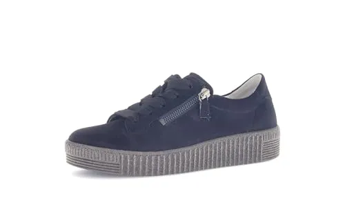 Gabor Damen Low-Top Sneaker - Elegante Freizeitschuhe mit Best Fitting - Damen-Sneaker mit hochwertigem Lack-Obermaterial und bequemem Leder-Innenfutter. Ideal für Alltag und Freizeit, mit praktischem Reißverschluss und modischer TR-Sohle.