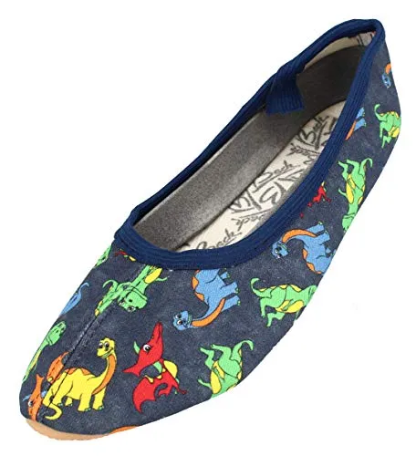 Beck Unisex Kinder Dinosaurus Gymnastikschuhe, Blau, 23 EU