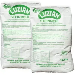 Oscorna Luzian Steinmehl 25 kg - Basalt Bodenaktivator - Hochwertiger Bodenhilfsstoff aus jungvulkanischem Basaltgestein zur Verbesserung der Bodenstruktur und Förderung der Fruchtbarkeit.