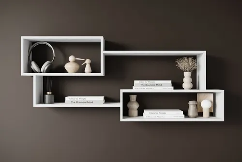 Home affaire Wandboard Wandregal Trio, 1-tlg., Ideal als Bücherregal, Dekoregal oder Ablage im Büro