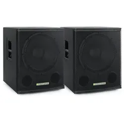 Pronomic SA-15 SUB Aktiv Subwoofer - 2x 15" Speaker mit 700 W Leistung - Subwoofer mit 700 W RMS, beeindruckendem Schalldruck von 128 dB und Bassreflex-Öffnungen für kraftvollen Klang, ideal für professionelle Audioanwendungen.