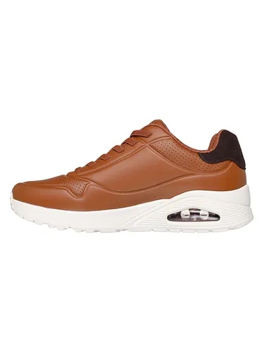 SKECHERS Harry Kane - Off Pitch Collection: Uno - Harry Kane Air, Herren Sneaker, Gr. 43, braun - Sneaker mit einzigartigem Design, signiert vom Fußballstar Harry Kane. Aus Lederimitat und Textil, ausgestattet mit Skechers Air-Cooled Memory Foam® für optimalen Komfort.