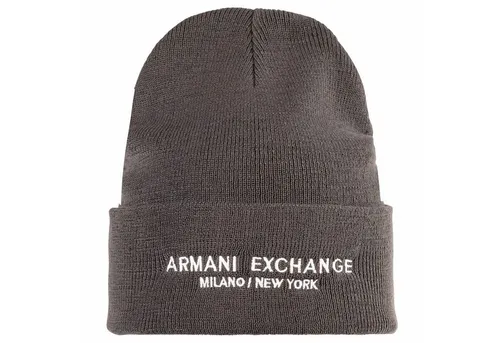 ARMANI EXCHANGE Herren Beanie Mütze aus Polyester - Stylische Strickmütze von A, X ARMANI EXCHANGE mit feinem Rippstrick und Logo-Stickerei. Ideal für jeden Anlass, bietet sie eine perfekte Passform und besten Tragekomfort.