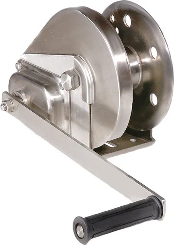 Delta Handseilwinde Edelstahl 0,44t mit automatischer Bremse - Robuste Handseilwinde für Hub- und Zugarbeiten, ausgestattet mit automatischer Lastdruckbremse und effizienter Getriebeübersetzung. Kompakt und leicht zu bedienen.