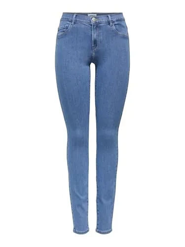 ONLY Female Skinny Jeans ONLRain - Slim Fit für jeden Anlass - Jeans in Skinny Fit mit mittlerer Taille, aus nachhaltigem LENZING ECOVERO Material für hohen Tragekomfort und einen stylischen Look.