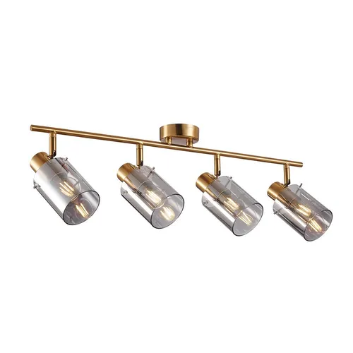 Strahlerlampe SARDO SPL-5581-4-BRO-SG Italux – Moderne Deckenleuchte - Moderne Strahlerlampe SARDO SPL-5581-4-BRO-SG Italux mit Rauchglas und beweglichen Lichtquellen. Ideal für Wohnzimmer, Esszimmer oder Arbeitszimmer – für eine angenehme Atmosphäre und individuelles Lichtdesign.