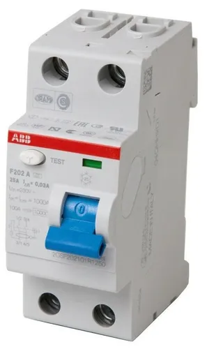 ABB Stotz S J FI-Schutzschalter F 202A-25 0,03 - Fehlerstromschutz, zuverlässiger Schutz vor elektrischen Fehlern und Überspannungen