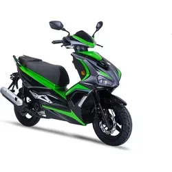 Motorroller GT UNION "Striker 25", schwarz - Sportlicher Fahrspaß - Motorroller, 25 km/h, luftgekühlter Viertaktmotor für eine umweltfreundliche Fahrt. Ideal für Stadtfahrten und kurze Strecken, bietet er modernes Design und hohe Fahrdynamik.