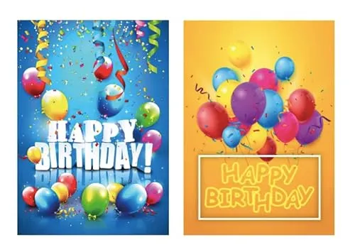 Handarbeit - Lieblingsladen 2 Premium Geburtstagskarten Happy Birthday 14,8x10,5cm mit weißem Umschlag, bunt, Karten zum Geburtstag Glückwunschkarten Alles Gute Happy-Birthday-Karten