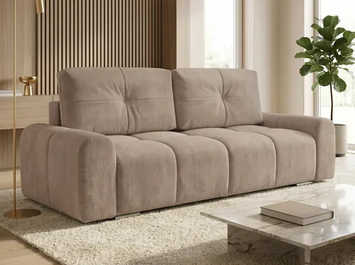 Schlafsofa Fluffy mit Schlaffunktion und Bettkasten – Modernes Polstersofa für vielseitige Nutzung - Das Schlafsofa Fluffy bietet eine großzügige Liegefläche von 195x145 cm und einen praktischen Bettkasten. Der weiche Chenille-Bezug sorgt für Komfort und Stil in Ihrem Wohnraum.