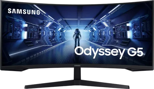 Samsung Odyssey Curved Gaming Monitor C34G55TWWR 86cm (34") - Gaming Monitor mit 34" Curved Display für ein immersives Spielerlebnis und hohe Bildqualität, perfekt für Gamer und Multimedia-Enthusiasten.