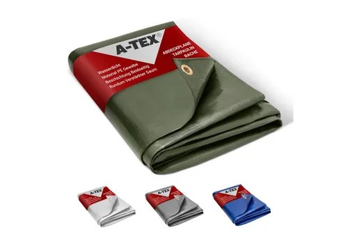 A-TEX® Schutzplane Abdeckplane Gewebeplane Plane mit Ösen 260 g/qm viele Farben/Größen