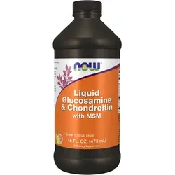 Flüssiges Glucosamin & Chondroitin mit MSM - 473 ml - Nahrungsergänzungsmittel für Gelenkgesundheit, vereint die Vorteile von Glucosamin, Chondroitin und MSM in einer leicht einnehmbaren Flüssigform.