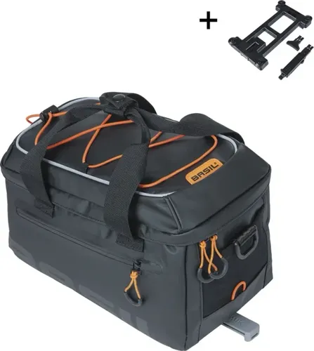 Basil Miles Tarpaulin MIK 2.0 Gepäckträgertasche 7 L - Fahrradtaschen mit robustem, wasserdichtem Material und praktischem MIK-System für einfaches Anbringen und Abnehmen.