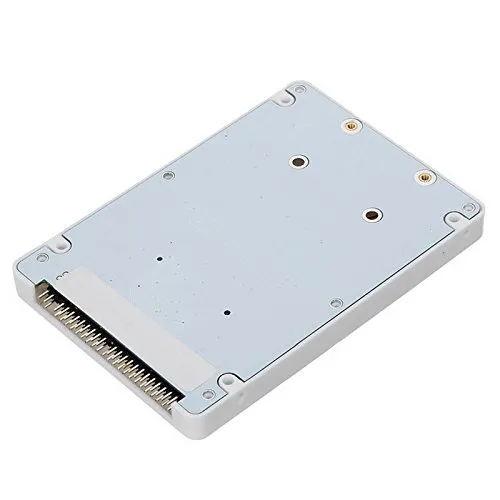cablecc mSATA Mini PCI-E SATA SSD auf 2,5 Zoll IDE 44pin Notebook Laptop Festplattengehäuse Gehäuse Gehäuse Weiß