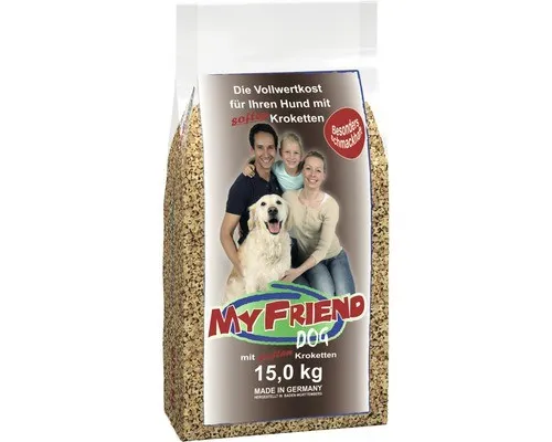 Bosch My Friend Soft Hundefutter - Vollwertkost für ausgewachsene Hunde aller Rassen mit softer Krokette, hervorragender Geschmack und optimale Verträglichkeit für gesunde Haut und glänzendes Fell.