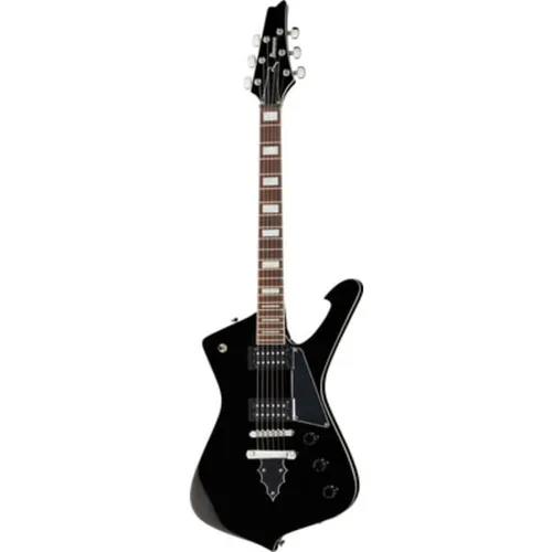Ibanez Paul Stanley PS60-BK Black - E-Gitarre mit einzigartigem Design - Gitarren mit herausragender Verarbeitung und hochwertigen Materialien, ideal für kreative Musiker, die einen individuellen Sound suchen.