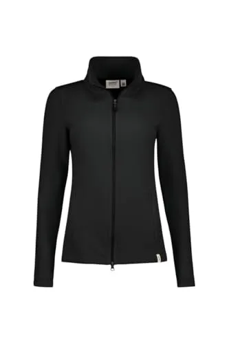 Damen Fleecejacke "ECO" 246 - L - schwarz - Funktionsjacken aus 100% recyceltem Polyester, mit Anti-Pilling-Ausrüstung und hohem Stehkragen, ideal für Arbeit und Freizeit, perfekt für individuelle Veredelungen.