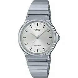 Casio MQ-24D-7E Herren Armbanduhr in Silber - Elegante Quarz-Armbanduhr mit silbernem Edelstahlarmband und -gehäuse. Ideal für den Alltag, bietet sie stilvolle Funktionalität im klassischen Design.