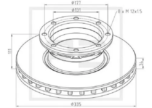 Pe Automotive Bremsscheibe 016.663-00A - Hochwertige Bremsscheibe für optimales Bremsverhalten, ideal für sichere Fahrten und maximale Sicherheit.
