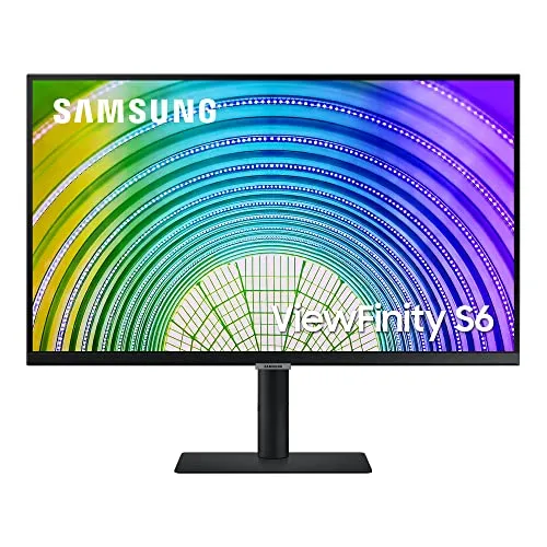 Samsung WQHD Monitor S6U S27A600UUU, 27 Zoll, IPS-Panel, WQHD-Auflösung, HDR10, AMD FreeSync, Reaktionszeit 5 ms, Bildwiederholrate 75 Hz, Auto Source Switch Plus, schwarz