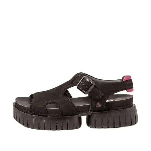 ART Company 1882 Nubuk Black/Madeira Black Damen-Sandalen, Schwarz, 37 EU - Elegante Damen-Sandalen mit hochwertigem Nubukleder, ideal für stilvolle Auftritte im Sommer.