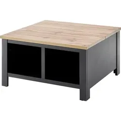 Couchtisch HOME AFFAIRE "Westminster S BESTSELLER" - Eckiger Couchtisch im romantischen Landhausstil, aus FSC-zertifizierten Materialien, mit wotan eiche und dunkelgrauem Gestell – ideal für ein gemütliches Wohnzimmer.