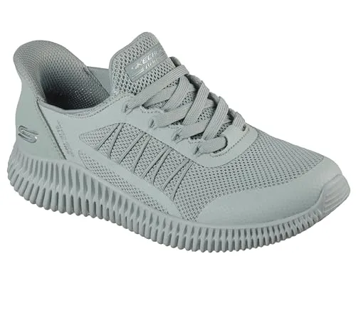 Skechers Slip-Ins: Bobs Geo Lite - Divine Pace 117413-SAGE Sneaker für Damen in Grün - Modischer Slip-On Sneaker von Skechers, ideal für den Alltag, mit leichtem Textilmaterial für hohen Tragekomfort und stylisches Design.