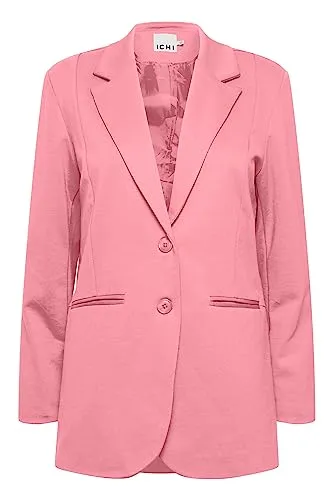 ICHI IHKATE SUS OVERSIZE BL Damen Blazer Longblazer Jacke Long-Blazer mit Knöpfen Stretch und Reverskragen, Größe:M, Farbe:Chateau Rose (172120)