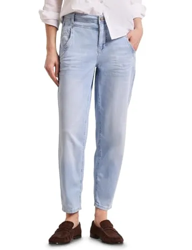 Street One High Waist Barrel Leg Jeans – Loose Fit Ultra Bleached Wash 34 - Moderne Denim Hose im Loose Fit mit High Waist und tapered Legs. Ideal für lässige Outfits, bietet optimalen Tragekomfort und stylischen Look.
