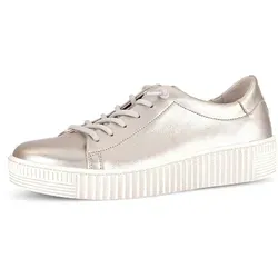 GABOR Slip-On Sneaker Damen, Gr. 41, gold - Sportliche Plateausneaker aus Glattleder mit Best Fitting-Ausstattung für optimale Passform und Komfort – ideal für den täglichen Gebrauch.