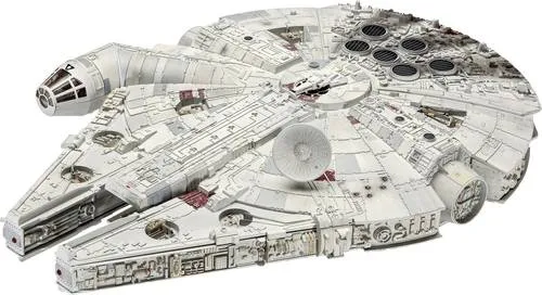 Revell 06718 Star Wars Han Solo Modellbausatz Millennium Falcon - 1:72 Scale, einfacher Zusammenbau und detaillierte Nachbildung des berühmten Raumschiffs mit beweglicher Laderampe