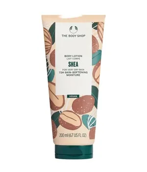 The Body Shop Shea Body Lotion 200ml - Feuchtigkeit für trockene Haut - Hochwertige Körperlotion mit 93 % natürlichen Inhaltsstoffen. Versorgt die Haut bis zu 72 Stunden mit Feuchtigkeit und zieht schnell ein. Ideal für trockene Haut und vegan. Jetzt in nachhaltiger Verpackung!