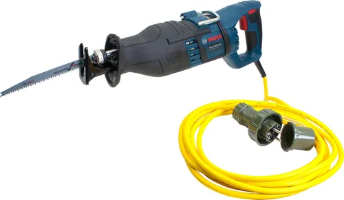 Bosch Professional Säbelsäge GSA 1300 PCE Feuerwehr - Sägen - Hochleistungs-Säbelsäge mit 1.300 W Motor und Anti-Vibrations-Handgriff für ermüdungsfreies Arbeiten. Ideal für Feuerwehr und Profis, mit robustem Metallhaken zum Einhängen während der Arbeit.