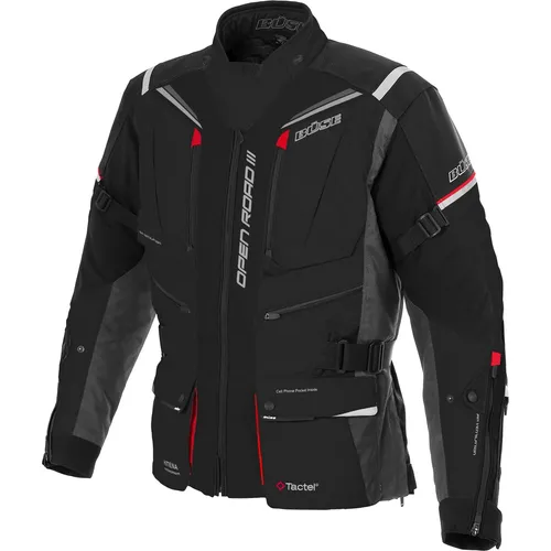BÜSE Open Road III Textiljacke schwarz, 29 - Textiljacke für Tourenfahrer, wind- und wasserdicht mit herausnehmbarer Klimamembran und hervorragendem Schutz (AA-zertifiziert). Ideal für jede Fahrt, ob auf Reisen oder im Alltag.