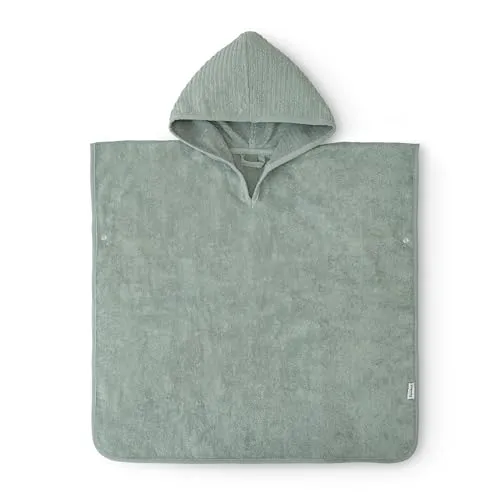 Ehrenkind Badeponcho für Kinder 1-5 Jahre - Jade - Badeponcho aus 100% Bio-Baumwolle mit Kapuze, OEKO-TEX zertifiziert, ideal zum Baden und Spielen für Kinder von 1-5 Jahren.