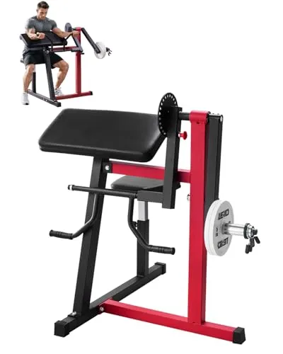 VEVOR Preacher Curl Bank: 2 in 1 Bizeps-Curlbank und Trizeps-Extension-Maschine - Krafttraining Geräte für den Oberkörper, ideal für ein effizientes Armtraining mit verstellbarem Sitz und robuster Stahlkonstruktion für maximale Stabilität.